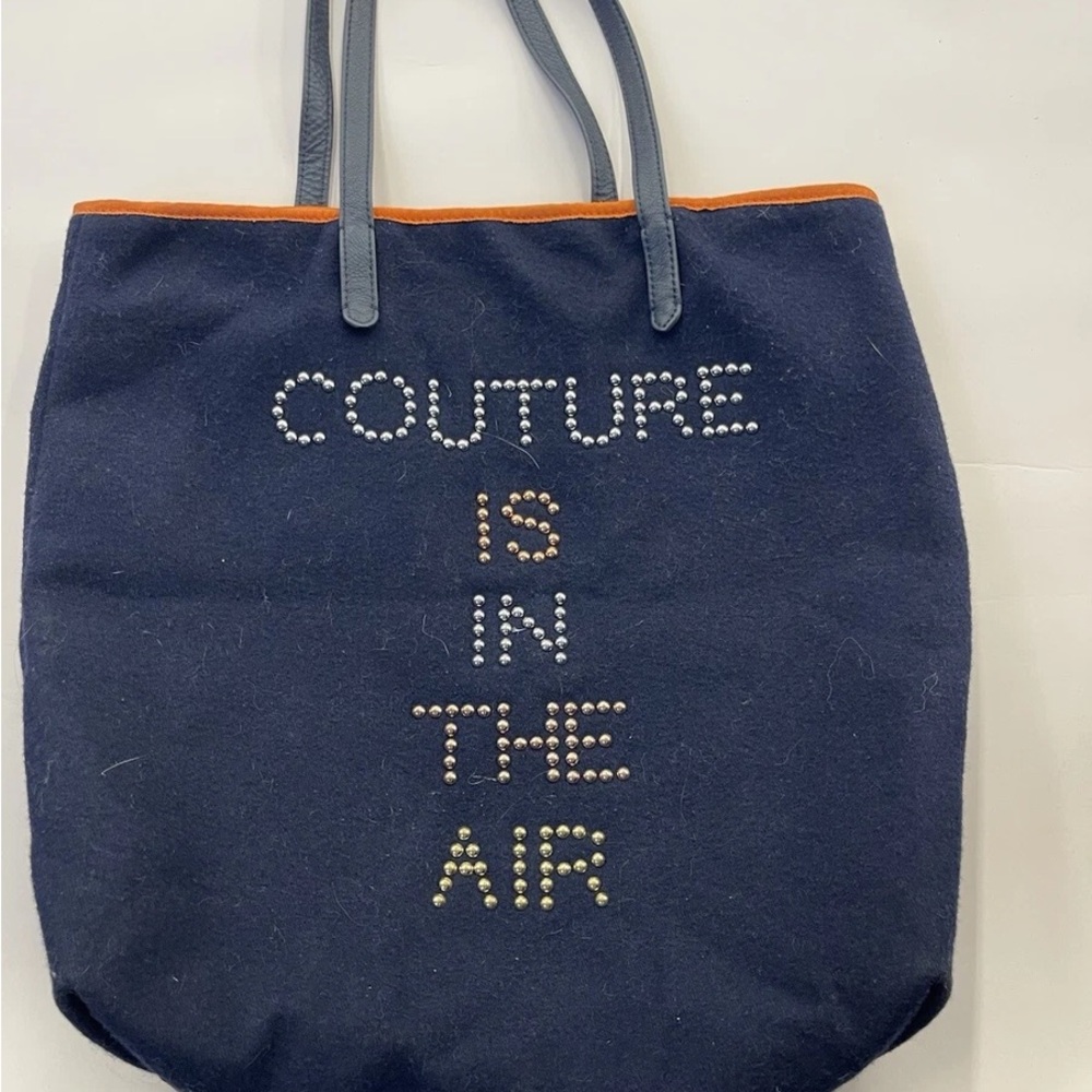 Juicy Couture Navy Tote with Pearl Accents